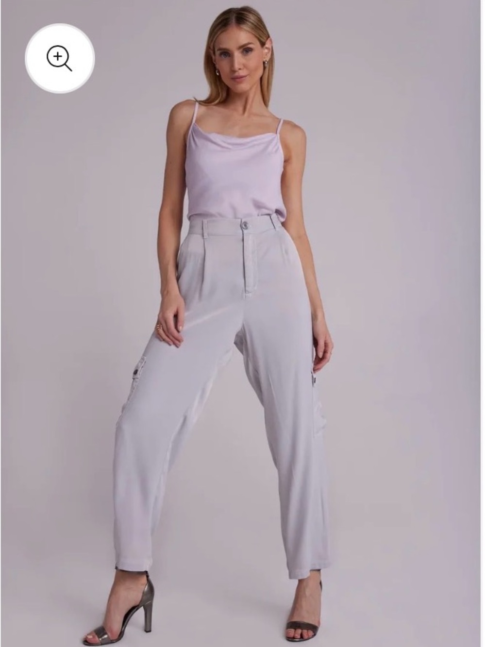 Bella Dahl | Silver Straight Cargo Pants New